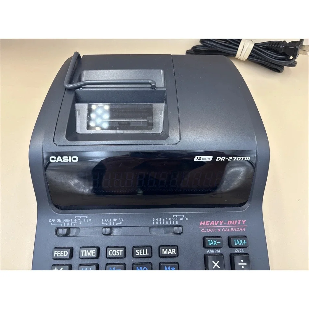 Casio DR-210TM Heavy-Duty 12-Digit Desktop Printing Calculator